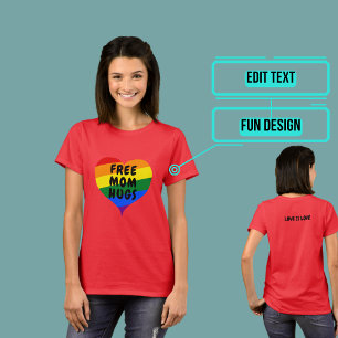 LGBTQIA + Ally Gratis Moeder Knuffels T-shirt