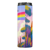 LGBTQIA+ Anime Meisje Lesbische Pride Gepersonalis Thermosbeker (Achterkant)