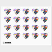 LGBTQIA+ Anime Meisje Lesbische Pride Hart Sticker (Vel)