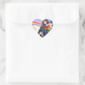 LGBTQIA+ Anime Meisje Lesbische Pride Hart Sticker (Tas)