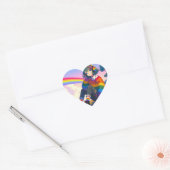LGBTQIA+ Anime Meisje Lesbische Pride Hart Sticker (Envelop)