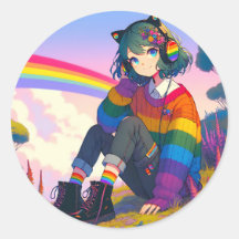 LGBTQIA+ Anime Meisje Lesbische Pride