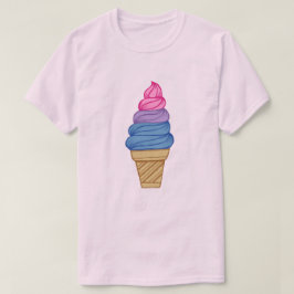 LGBTQIA+ Bisexual Pride Soft Serve Ice Cone T-shirt