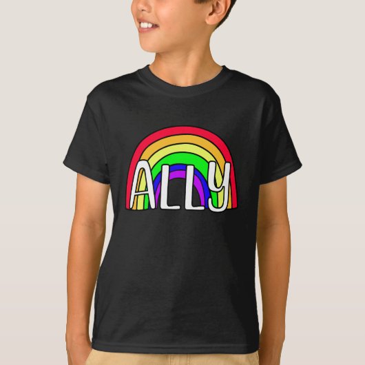 LGBTQIA+-bondgenoot | Regenboogvlag T-shirt (Voorkant)