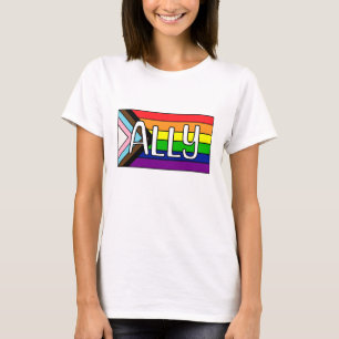 LGBTQIA+-bondgenoot   Regenboogvlag T-shirt
