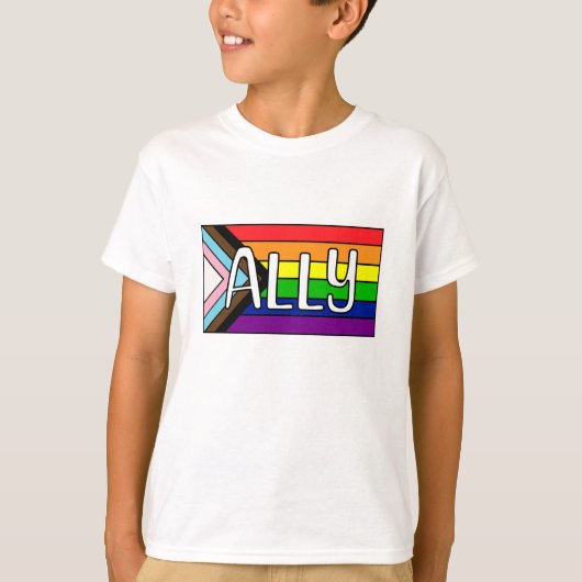 LGBTQIA+-bondgenoot | Regenboogvlag T-shirt (Voorkant)