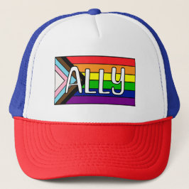LGBTQIA+-bondgenoot | Regenboogvlag Trucker Pet