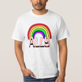 LGBTQIA+ Bondgenoot | Schattige Regenboog en Hart  T-shirt