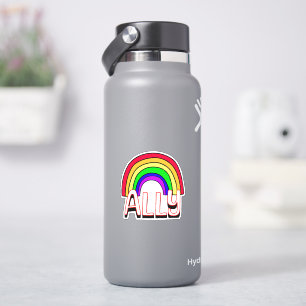 LGBTQIA+-bondgenoot Schattigee Rainbow Support P Sticker