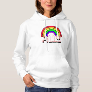 LGBTQIA+-bondgenoot   Schattigee Regenboog en Hart Hoodie