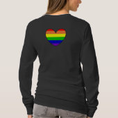 LGBTQIA+-bondgenoot | Schattigee Regenboog en Hart T-shirt (Achterkant)