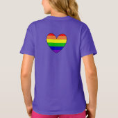 LGBTQIA+-bondgenoot | Schattigee Regenboog en Hart T-shirt (Achterkant)