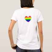 LGBTQIA+-bondgenoot | Schattigee Regenboog en Hart T-shirt (Achterkant)