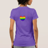 LGBTQIA+-bondgenoot | Schattigee Regenboog en Hart T-shirt (Achterkant)