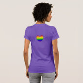 LGBTQIA+-bondgenoot | Schattigee Regenboog en Hart T-shirt (Achterkant volledig)