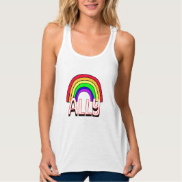 LGBTQIA+-bondgenoot | Schattigee Regenboog en Hart Tanktop
