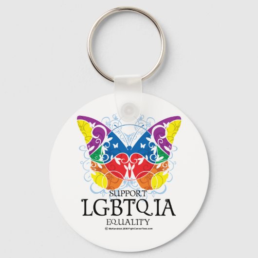 LGBTQIA Butterfly Sleutelhanger (Voorkant)