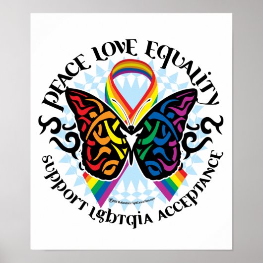 LGBTQIA Butterfly Tribal Poster (Voorkant)