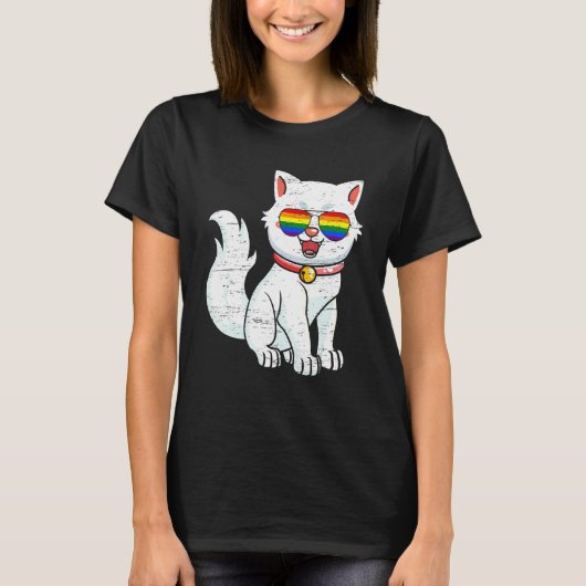 LGBTQIA Cat  Cat Owner Kitten T-shirt (Voorkant)