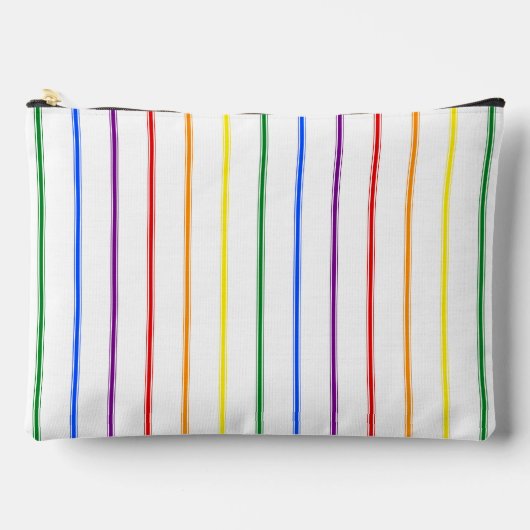 LGBTQIA Gay Pride 6 Stripe Rainbow Ticking Stripe Etui (Voorkant)