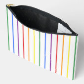 LGBTQIA Gay Pride 6 Stripe Rainbow Ticking Stripe Etui (Open)