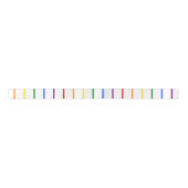 LGBTQIA Gay Pride 6 Stripe Rainbow Ticking Stripe Satijnen Lint (Voorkant)