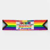 LGBTQIA+ GEPERSONALISEERDE GAY PRIDE Muur en Parad Spandoek (Horizontaal)