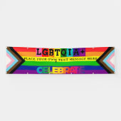 LGBTQIA+ GEPERSONALISEERDE GAY PRIDE Muur en Parad Spandoek (Horizontaal)