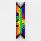LGBTQIA+ GEPERSONALISEERDE GAY PRIDE Muur en Parad Spandoek (Verticaal)