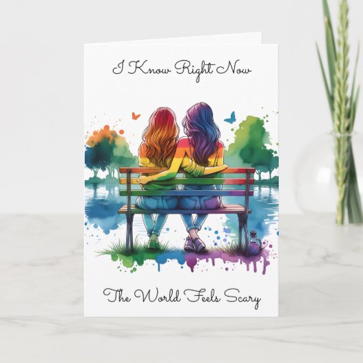 LGBTQIA+ | Ik weet dat de wereld eng voelt Kaart (Voorkant)