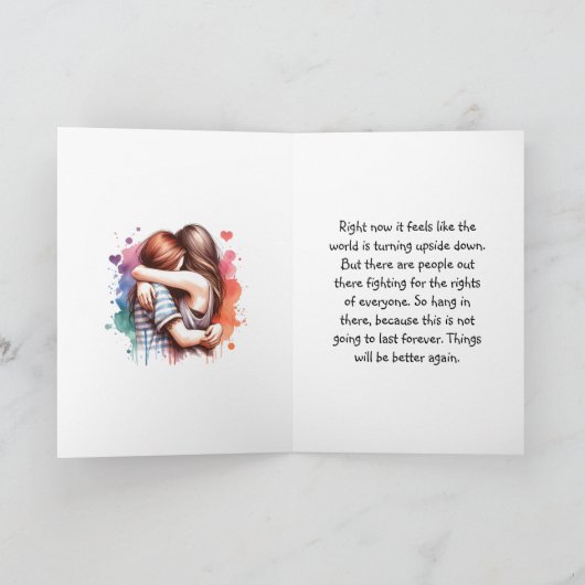 LGBTQIA+ | Ik weet dat de wereld eng voelt Kaart (Binnen)