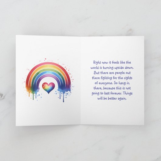 LGBTQIA+ | Ik weet dat de wereld eng voelt Kaart (Binnen)