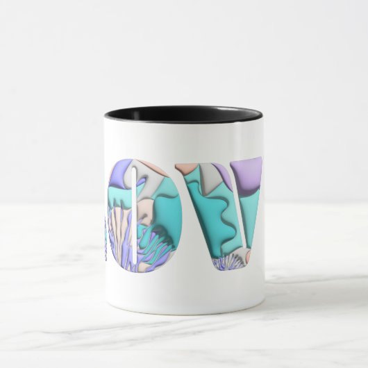 LGBTQIA LIEFDE is LIEFDE Rainbow Heart Pride Vlag Mok (Midden)