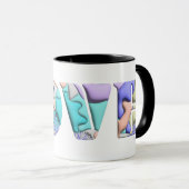 LGBTQIA LIEFDE is LIEFDE Rainbow Heart Pride Vlag Mok (Voorkant rechts)