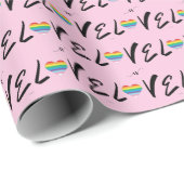 LGBTQIA LIEFDE is LIEFDE Regenboog Hart Kleuren, P Cadeaupapier (Rol Hoek)