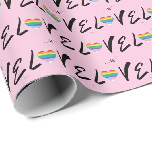 LGBTQIA LIEFDE is LIEFDE Regenboog Hart Kleuren, P Cadeaupapier (Rol Hoek)