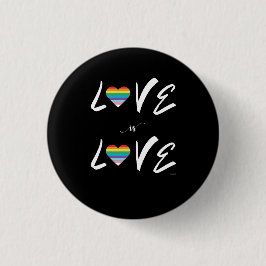 LGBTQIA Liefde is Liefde, Trots Rainbow Hart Ronde Button 3,2 Cm