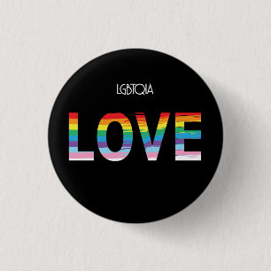 LGBTQIA LIEFDE, Trots Regenboog Vlag Koel Ronde Button 3,2 Cm