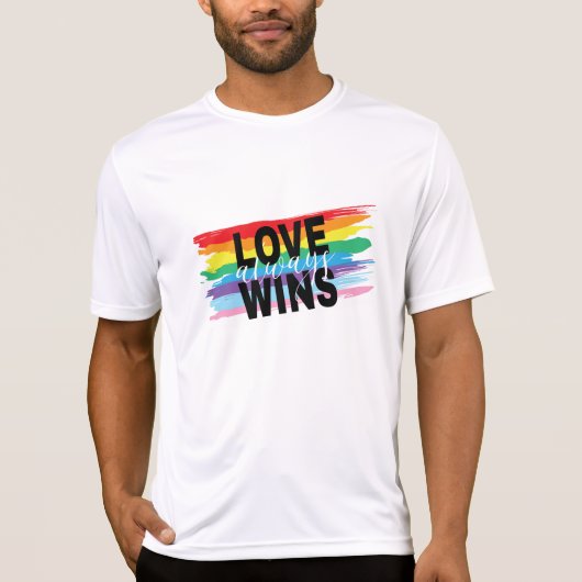 LGBTQIA Liefde Wint altijd Rainbow Pride Cool T-shirt (Voorkant)