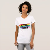LGBTQIA Liefde Wint altijd Rainbow Pride Cool T-shirt (Voorkant volledig)