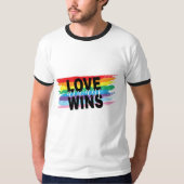 LGBTQIA Liefde Wint altijd Rainbow Pride Cool T-shirt (Voorkant)