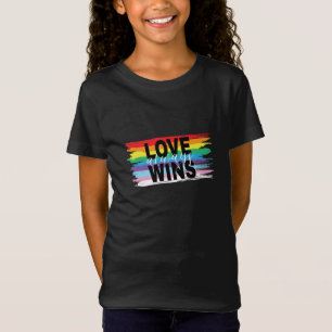 LGBTQIA Liefde Wint altijd Rainbow Pride Cool T-shirt