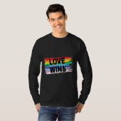 LGBTQIA Liefde Wint altijd Rainbow Pride Cool T-shirt (Voorkant volledig)