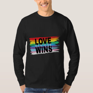 LGBTQIA Liefde Wint altijd Rainbow Pride Cool T-shirt