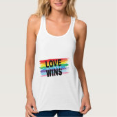 LGBTQIA Liefde Wint altijd Rainbow Pride Cool Tanktop (Voorkant)