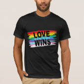 LGBTQIA Liefde Wint altijd Rainbow Pride T-shirt (Voorkant)