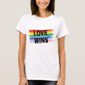 LGBTQIA Liefde Wint altijd Rainbow Pride T-shirt (Voorkant)