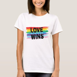 LGBTQIA Liefde Wint altijd Rainbow Pride T-shirt