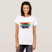 LGBTQIA Liefde Wint altijd Rainbow Pride T-shirt (Voorkant volledig)
