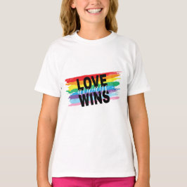 LGBTQIA Liefde Wint altijd Rainbow Pride T-shirt